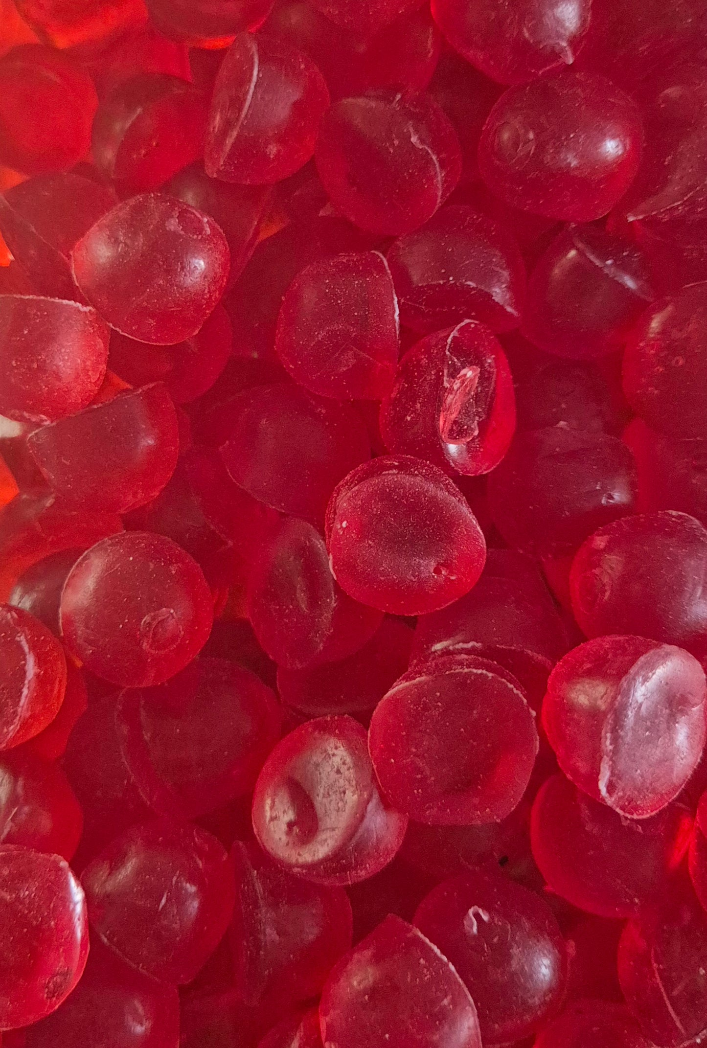 Perles Rouges Lisse Fraise Sans Sucre