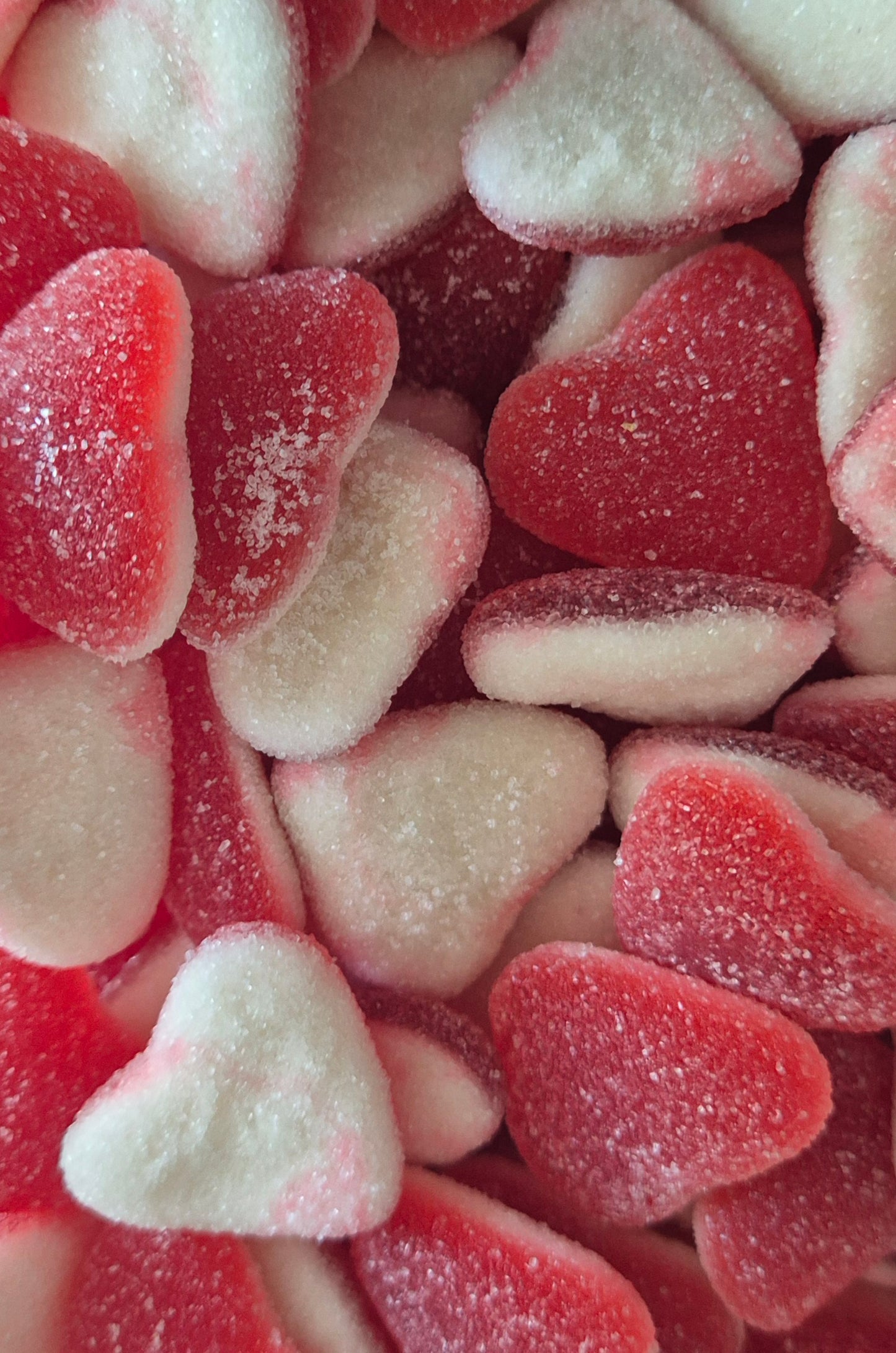 Coeurs Rouge Et Blanc Sucrés