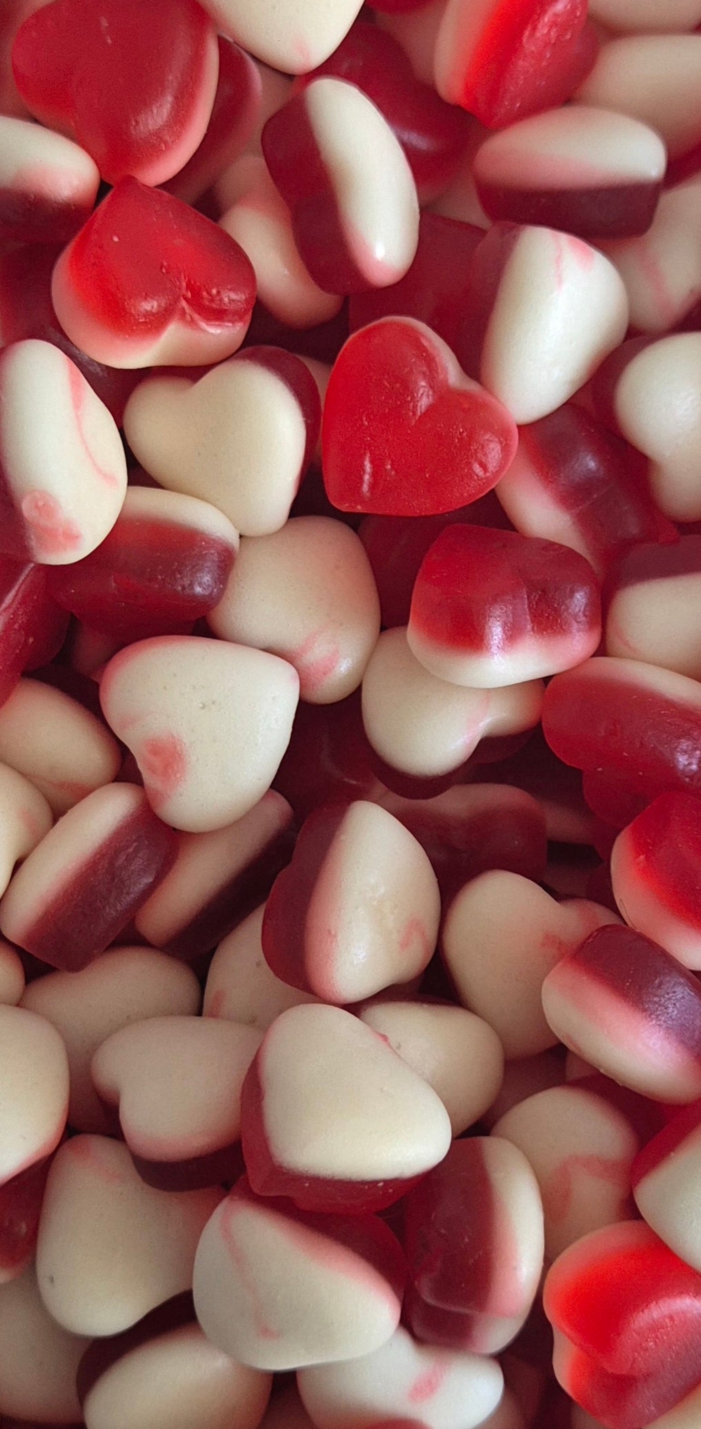 Petits Coeurs Fraise-crème Lisses