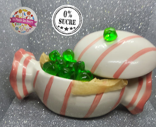 Perles vertes Lisse pailletées Pommes sans sucre