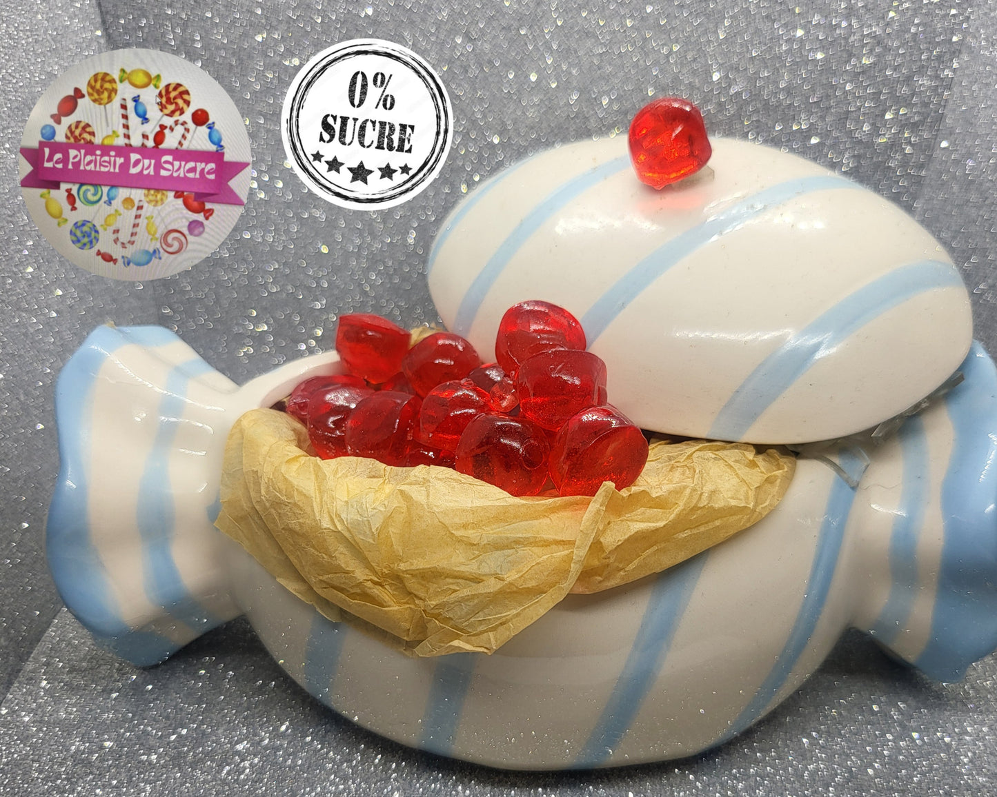 Perles Rouges Lisse Fraise Sans Sucre