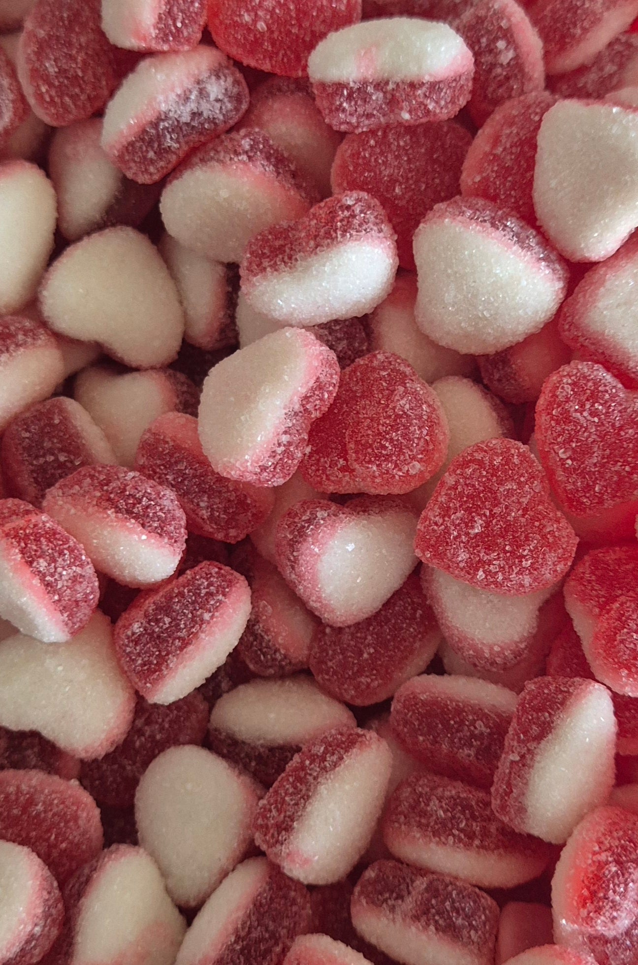 Petits Coeurs Fraise-crème sucrés